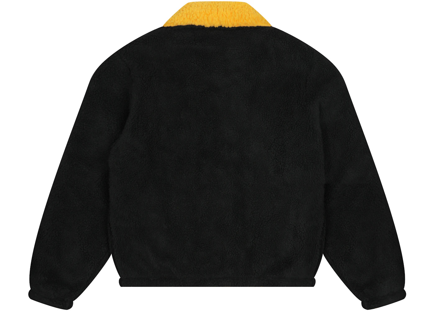 drew house reversible zip up jacket black/golden yellow - vue secondaire B