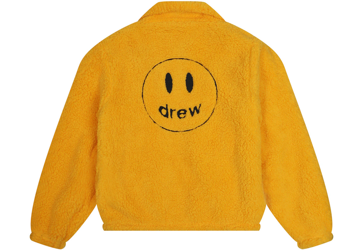 drew house reversible zip up jacket black/golden yellow - vue secondaire B