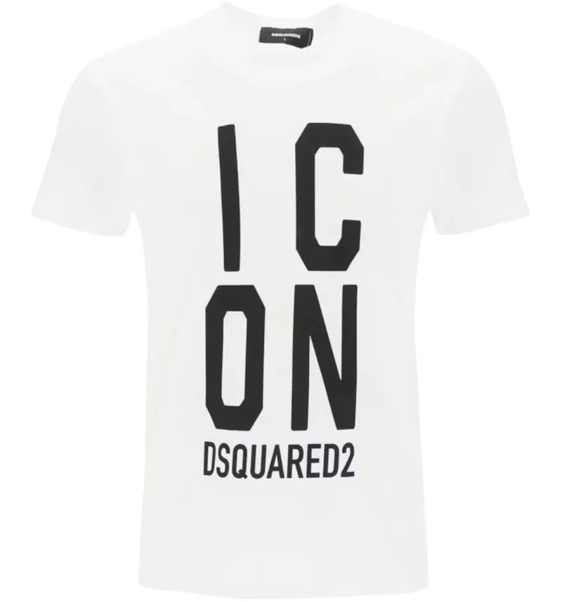 Dsquared2 Bold Icon Logo Cool Fit T-Shirt White für Herren - vue 360