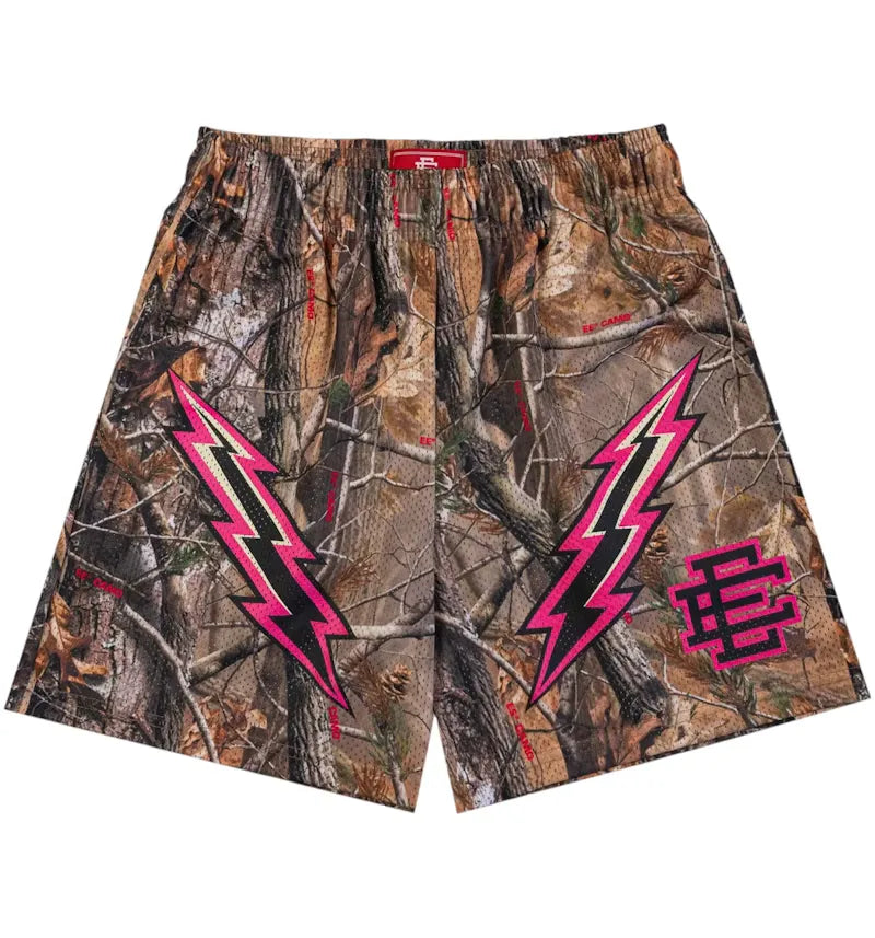 Eric Emanuel EE Basic Short Tree Camo/Black/Pink Bolt - vue 360