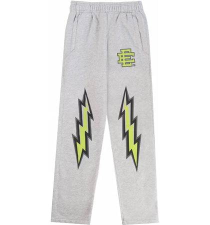 Eric Emanuel EE Basic Sweatpant Gray/Lime Bolt - authentic Eric Emanuel product