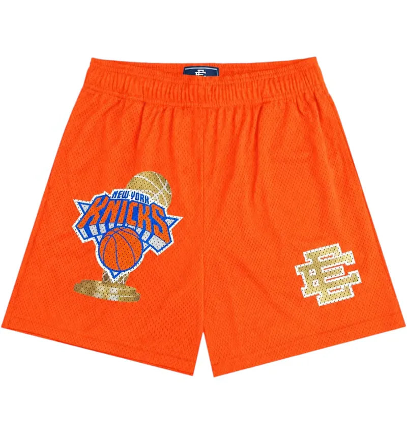 Eric Emanuel x New York Knicks Champ Shorts Orange/Gold - vue 360