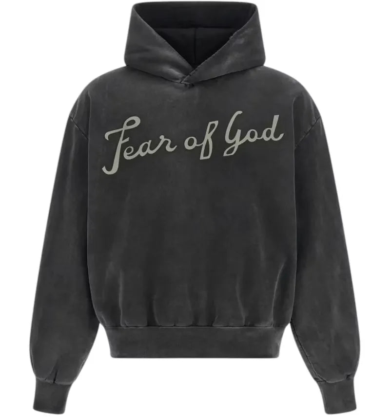 Fear of God 26 Classic Fit Half Raglan Hoodie Off Black - vue 360