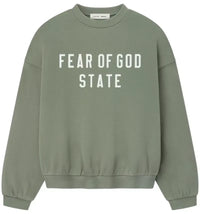 Fear of God Essentials 90's Fleece Crewneck Moss