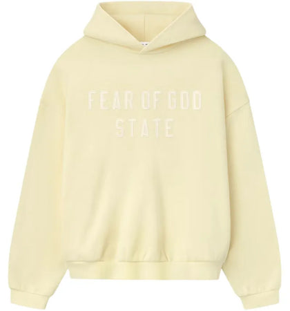 Fear of God Essentials 90's Fleece Hoodie Garden Yellow - authentic Fear of God apparel