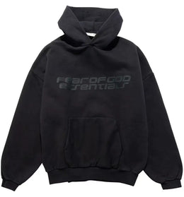 Fear of God Essentials 90's Hoodie Vintage Black - authentic Fear of God apparel