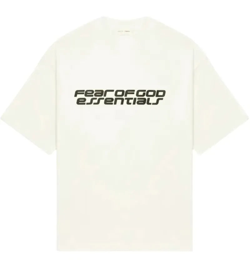 Fear of God Essentials 90's Short Sleeve Tee Ivory - vue 360