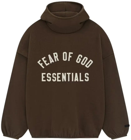 Fear of God Essentials Brushed Hoodie Brown - authentic Fear of God apparel