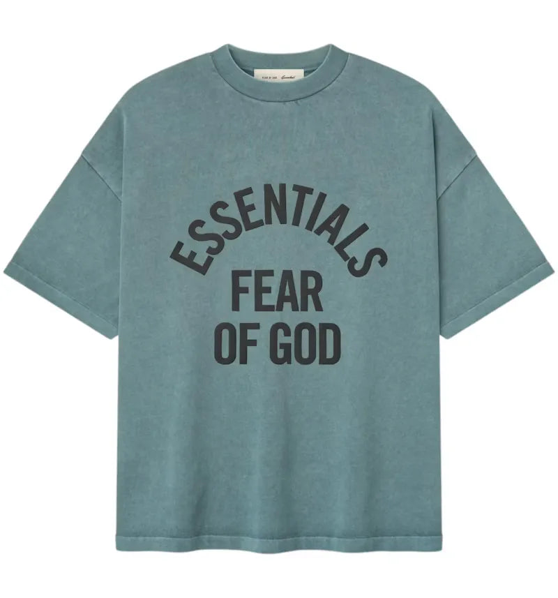 Fear of God Essentials Campus 90's Short Sleeve Tee Faded Coastal - vue 360