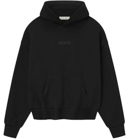Fear of God Essentials Classic Fleece Hoodie Jet Black - authentic Fear of God apparel