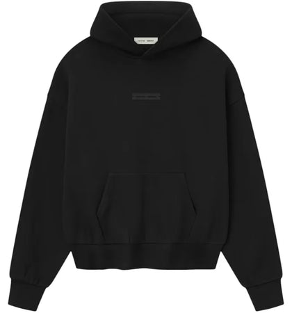 Fear of God Essentials Classic Fleece Hoodie Jet Black - authentic Fear of God apparel