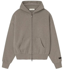 Fear of God Essentials Classic Fleece Zip-Up Hoodie Homestead Heather - authentic Fear of God apparel