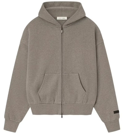 Fear of God Essentials Classic Fleece Zip-Up Hoodie Homestead Heather - authentic Fear of God apparel