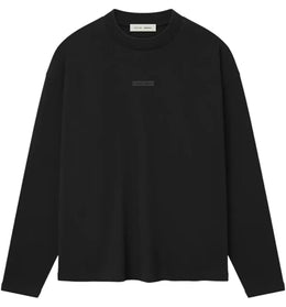Fear of God Essentials Classic Long Sleeve Tee (FW25) Jet Black - authentic Fear of God product