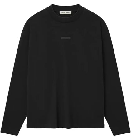 Fear of God Essentials Classic Long Sleeve Tee (FW25) Jet Black - authentic Fear of God product
