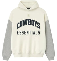 Fear of God Essentials Cowboys Sport Hoodie Cream/Concrete Heather