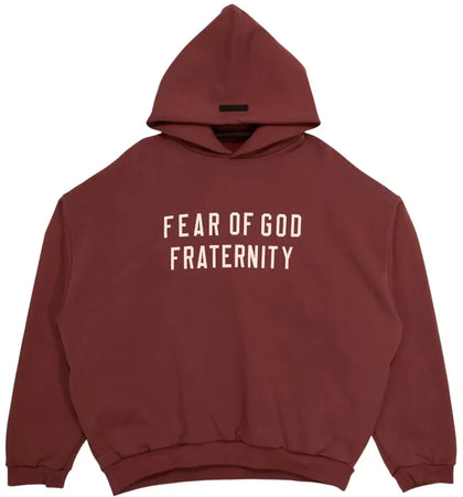 Fear of God Essentials Heavy Fleece Hoodie Crimson - authentic Fear of God apparel