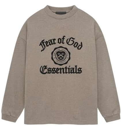 Fear of God Essentials Heavy Longsleeve Tee Heather Gray - authentic Fear of God product