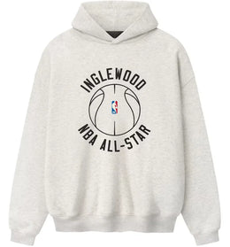 Fear of God Essentials Inglewood X All Star Weekend '26 90's Hoodie Oatmeal Heather - authentic Fear of God apparel