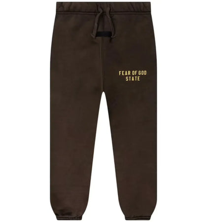 Fear of God Essentials Kids Heavy Fleece Essential Sweatpant Brown - authentic Fear of God product