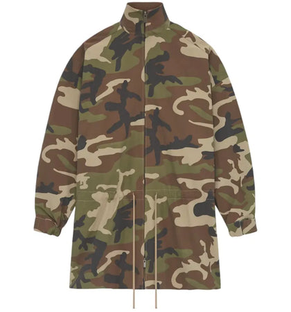 Fear of God Essentials Military Nylon Mockneck Anorak Woodland Camo - authentic Fear of God product