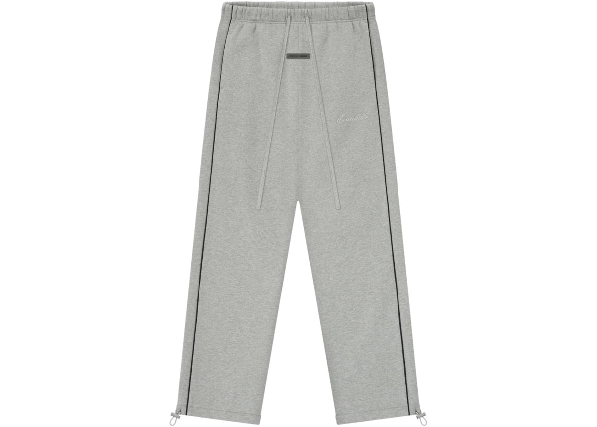 Fear of God Essentials Relaxed Fleece Piping Sweatpant Concrete Heather/Black - vue secondaire A