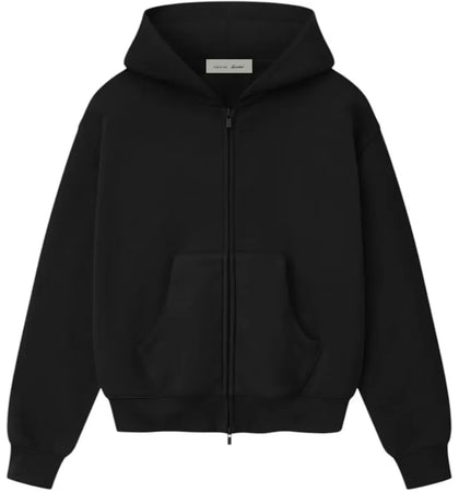 Fear of God Essentials Womens Classic Full Zip Hoodie Vintage Black - authentic Fear of God apparel