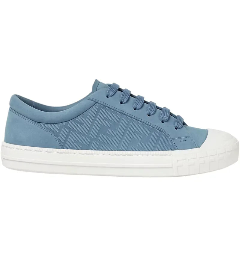 Fendi Domino Light Blue Bubuck Leather - vue 360