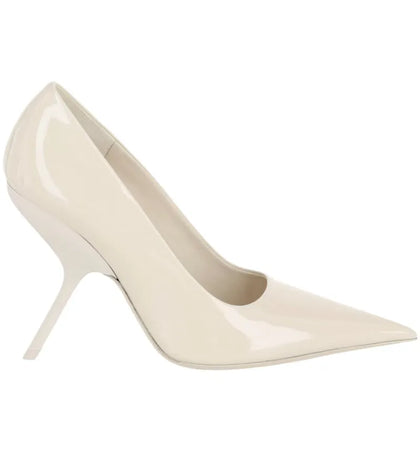 Ferragamo Eva X5 Pantent Leather Pumps White (Women's) - authentic Ferragamo sneakers