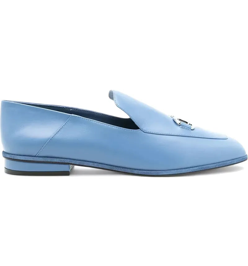 Ferragamo Square Toe Loafers Blue (Women's) - vue 360