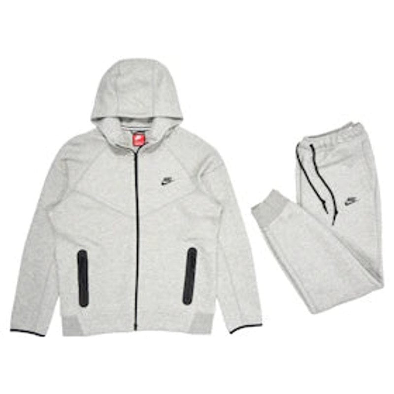 Nike Sportswear Tech Fleece Full-Zip Hoodie & Joggers Set Dark Heather Grey/Black - vue 360