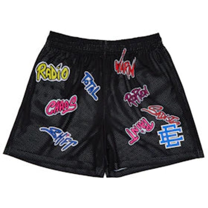 Eric Emanuel x Matty Boy EE Shorts Black/Blue - authentic Eric Emanuel apparel