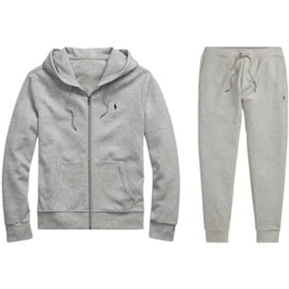 Polo Ralph Lauren Double-Knit Full-Zip Hoodie and Double-Knit Jogger Pant Set Light Sport Heather - authentic Polo Ralph L...