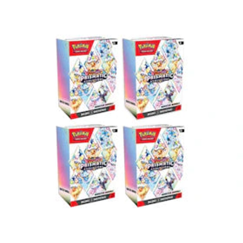 Pokémon Scarlet & Violet Prismatic Evolutions Booster Bundle 4x Lot - vue 360