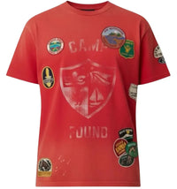 Found Embroidered Patches Camp Tee Red