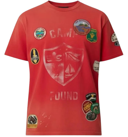 Found Embroidered Patches Camp Tee Red - authentic Found product