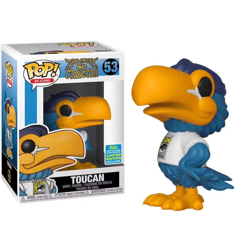 Funko Pop! Ad Icons San Diego Comic Con 50 Toucan Summer Convention Funko Exclusive Figure #53 - vue 360