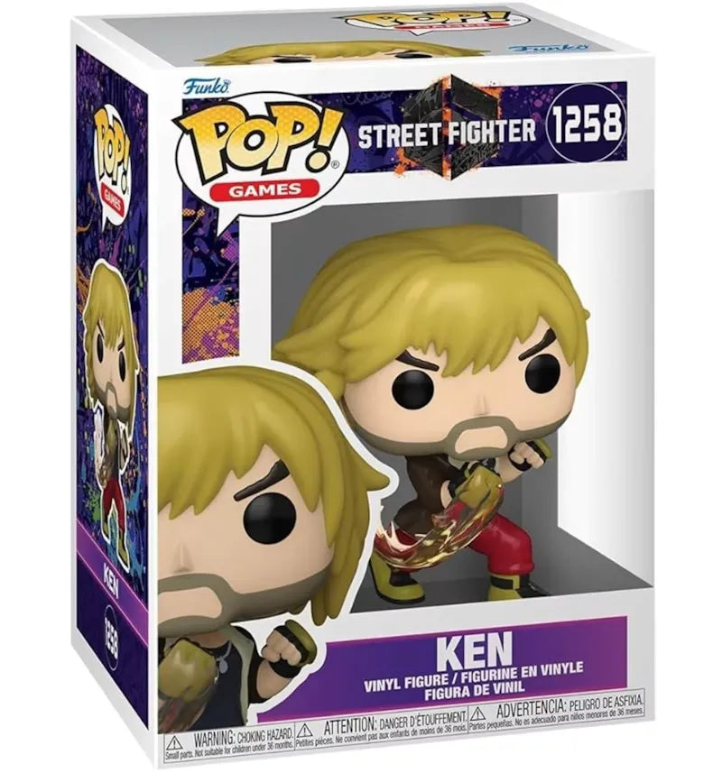 Funko Pop! Games: Street Fighter 6-Ken Figure #1258 - vue 360