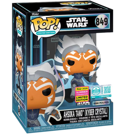 Funko Pop! Limited Edition Star Wars Ahsoka Tano (Kyber Crystal) SDCC 2026 (9500 PCS) Figure #849 - authentic Funko product