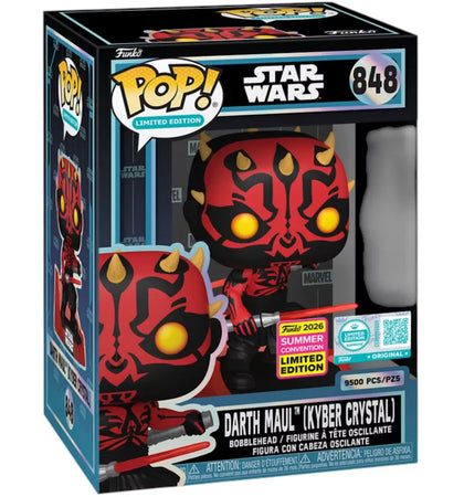 Funko Pop! Limited Edition Star Wars Darth Maul (Kyber Crystal) SDCC 2026 (9500 PCS) Figure #848 - authentic Funko product