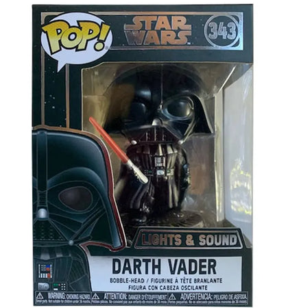 Funko Pop! Star Wars Darth Vader Lights & Sound Bobble-Head Figure #343 - authentic Funko product