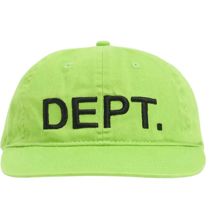 Gallery Dept. Logo Embroidered Hat Flo Green - authentic Gallery Dept. product