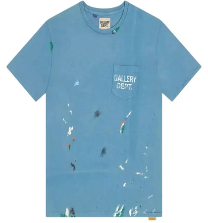 Gallery Dept. Vintage Logo Painted Tee Dusty Blue - authentic Gallery Dept. product
