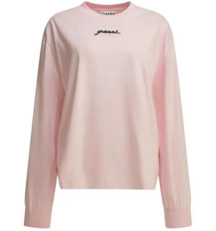 Ganni Future Crewneck T-shirt Pink - authentic Ganni apparel