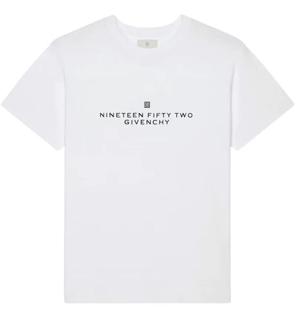 Givenchy Classic Fit In 1952 Printed T-Shirt White/Black - authentic Givenchy apparel