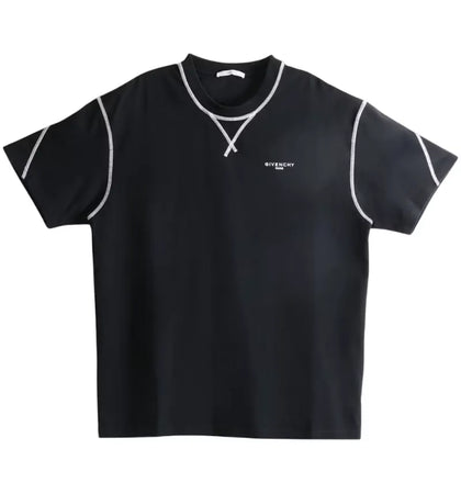 Givenchy Couture Seam Contrasted Stitch T-shirt Black - authentic Givenchy apparel