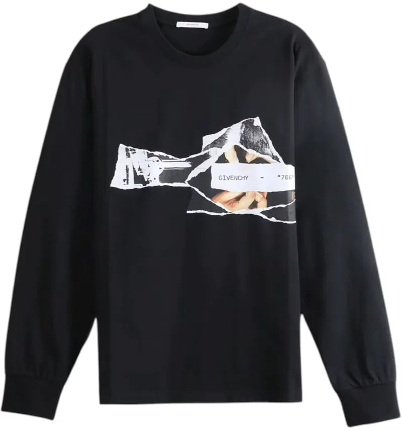 Givenchy Regular Longsleeves T-shirt Black - vue 360