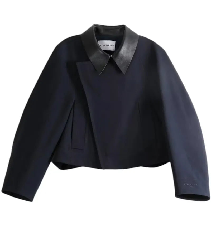 Givenchy Women's A-Line Cocoon Sleeve Jacket Dark Navy - vue 360