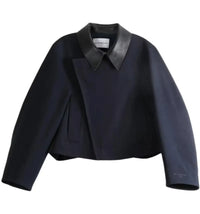 Givenchy Women's A-Line Cocoon Sleeve Jacket Dark Navy