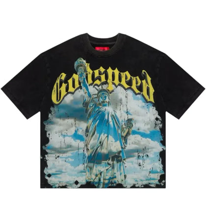 Godspeed Chrome Liberty T-shirt Black Wash - authentic Godspeed apparel